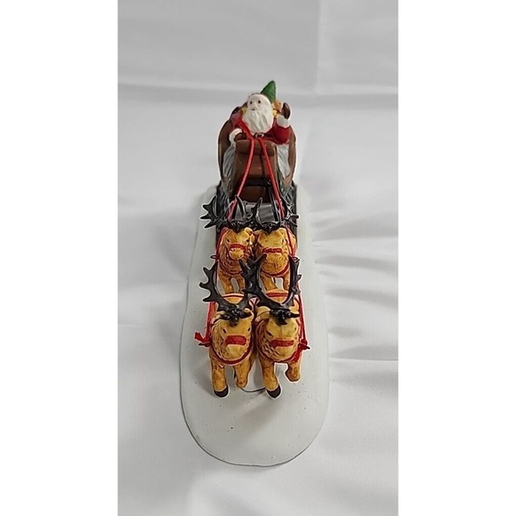 Lemax Village Collection #53157 1995 Porcelain Santa Sleigh Bound - Picture 7 of 10